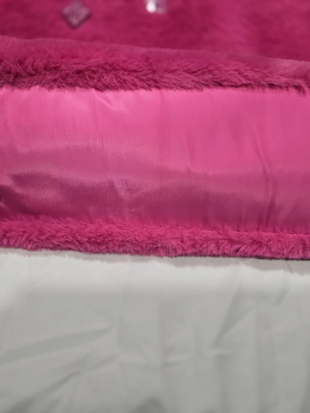 Y2K Inspired Steve Madden Faux-Fur Hot Pink Tote and Crossbody Set